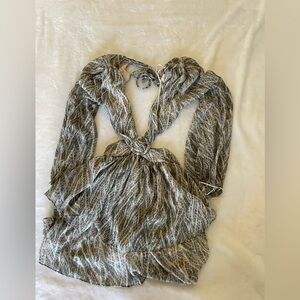 SAYLOR Snake Print Cutout Textured Dress